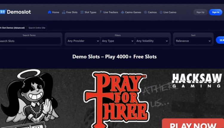 Signup/Login Demo Slots